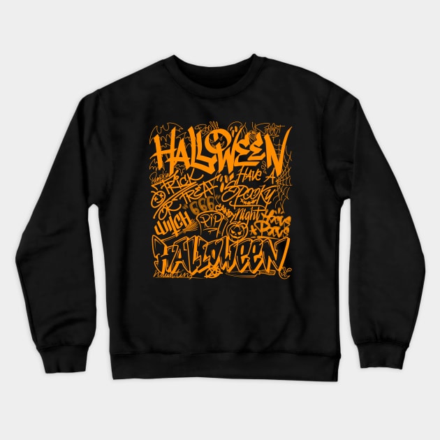 HALLOWEEN TAGGING 3 Crewneck Sweatshirt by Krakatoa Art